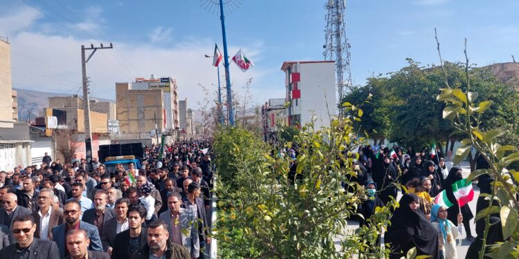 شکوه، عظمت و خروش مردم ایذه در راهپیمایی ۲۲ بهمن ۴۰۲